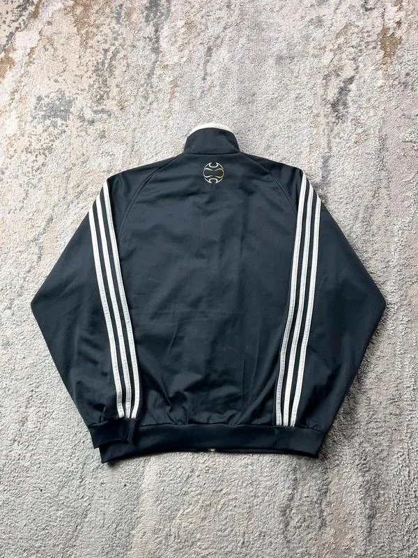 Jaqueta de treino Adidas Real Madrid preta amarela branca com zíper Y2K 2006-2007 – photo 8